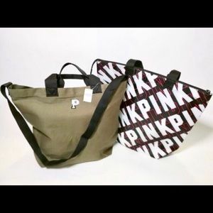 Pink Victoria Secret 2-1 tote cooler bag new with tags .